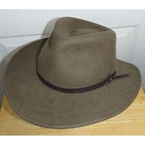 Dorfman Pacific Wool Scala All Season Crushable Felt Outback Hat 3" Brim  L/XL